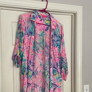 Lilly Pulitzer Pink Beach Cover Size Medium